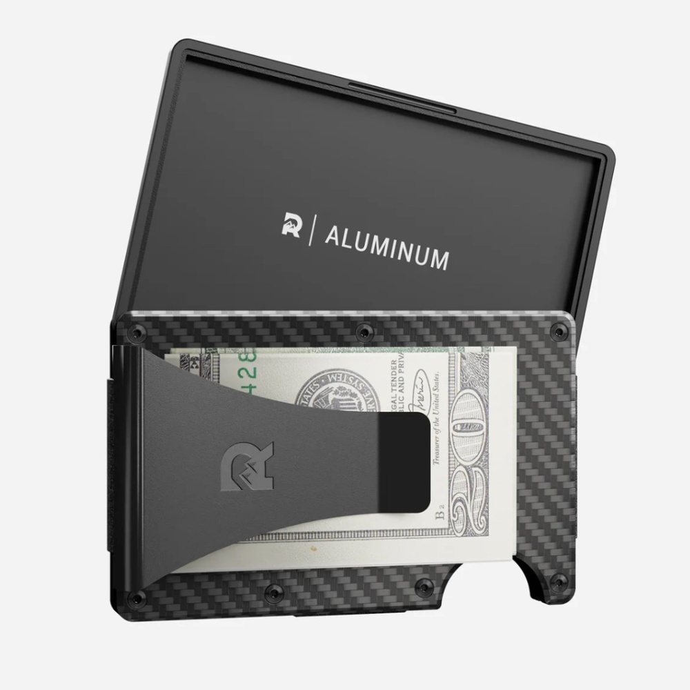 NIB RIDGE BUNDLE: Unused RIDGE TITANIUM BLACK slim coin tray & D-RING ATTACHMENT